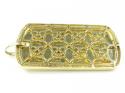 Mens 10k gold diamond jesus cross dog tag pendant 0.55ct