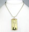Mens 10k gold diamond jesus cross dog tag pendant 0.55ct