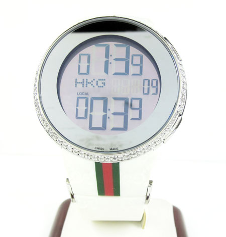 Mens diamond igucci digital grammy edition watch 2.00ct