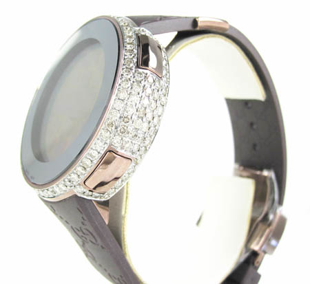 Mens full diamond case  igucci digital watch 5.50ct