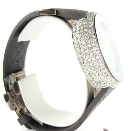 Mens full diamond case  igucci digital watch 5.50ct
