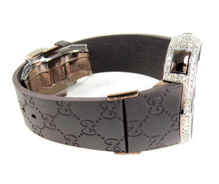 Mens full diamond case  igucci digital watch 5.50ct