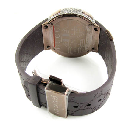 Mens full diamond case  igucci digital watch 5.50ct