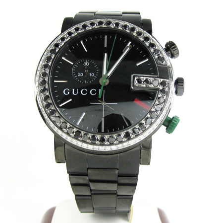 Diamond gucci g watch black stainless steel 3.75 ct - Image 2