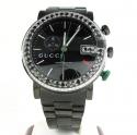 Diamond gucci g watch black stainless steel 3.75 ct
