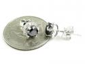 14k white gold black & white diamond halo earrings 1.35ct