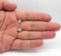 7mm 14k white, yellow, rose gold diamond cluster earrings 1.00ct