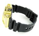 Mens white cz dw-6900 yellow stainless steel g-shock watch 5.00ct