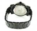 Mens black stainless steel super techno diamond watch 0.12ct