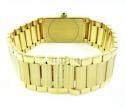 Mens 14k yellow gold geneve quartz watch 