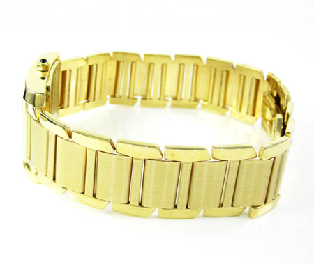 Ladies 14k yellow gold geneve automatic watch 