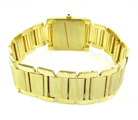 Ladies 14k yellow gold geneve automatic watch 
