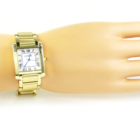 Ladies 14k yellow gold geneve automatic watch 