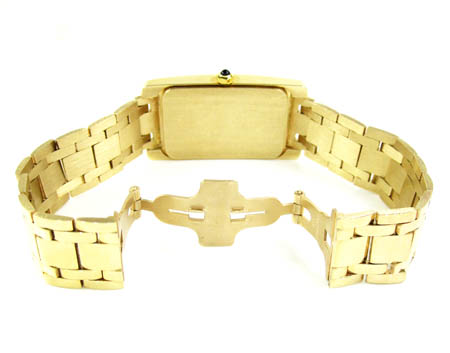 Ladies 14k yellow gold geneve quartz watch