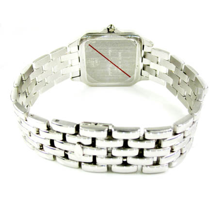 Ladies 14k white gold geneve automatic watch 