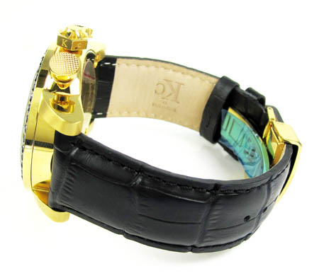 Techno com kc black diamond carbon fiber watch 3.50ct