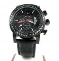 Techno com kc black diamond carbon fiber watch 3.50ct