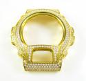 Yellow stainless steel white cz g-shock case dw-6900 5.00ct