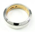 Mens baraka 18k white & rose gold diamond ring 0.10ct