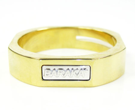 Mens baraka 18k yellow gold diamond ring 0.07ct - Image 5