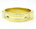 Mens baraka 18k yellow gold diamond ring 0.07ct