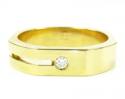 Mens baraka 18k yellow gold diamond ring 0.07ct