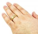 Mens baraka 18k yellow gold diamond ring 0.07ct