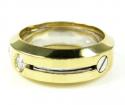 Mens baraka 18k yellow gold diamond ring 0.10ct
