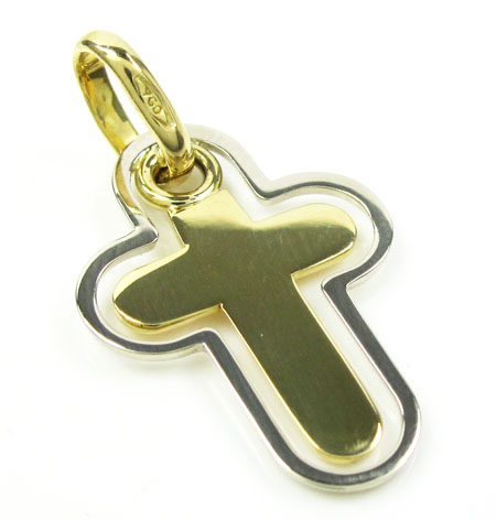 Unisex baraka 18k gold cross