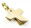 Mens baraka 18k three tone triple layered cross