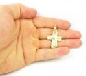 Mens baraka 18k three tone triple layered cross