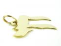 14k yellow gold jewish chai pendant