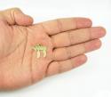 14k yellow gold jewish chai pendant
