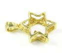 14k yellow gold jewish star of david pendant