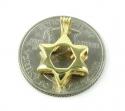 14k yellow gold jewish star of david pendant