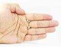 Ladies 18k white & rose gold diamond butterfly earrings 0.23ct