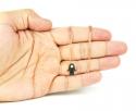 Ladies 14k solid rose gold black diamond hamsa pendant with chain 0.47ct