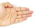 Ladies 18k solid yellow & white gold diamond butterfly pendant with chain 0.55ct