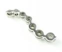 Ladies 14k solid white gold 7 stone diamond journey pendant 1.00ct