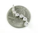 Ladies 14k solid white gold 7 stone diamond journey pendant 1.00ct
