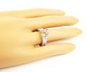 Ladies 18k white gold round & baguette diamond semi mount ring 1.28ct