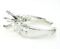 Ladies 18k white gold princess cut diamond semi mount ring 1.60ct