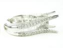 Ladies 18k white gold round & baguette diamond semi mount ring 2.04ct