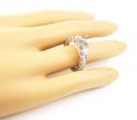 Ladies 18k white gold round diamond semi mount ring 1.36ct