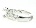 Ladies 14k white gold round diamond semi mount ring 0.56ct