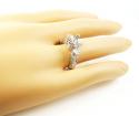 Ladies 14k white gold round diamond semi mount ring 0.56ct