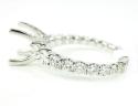 Ladies 18k white gold round diamond semi mount ring 1.33ct