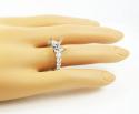 Ladies 18k white gold round diamond semi mount ring 1.33ct
