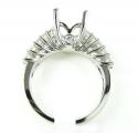 Ladies 18k white gold round diamond semi mount ring 0.64ct