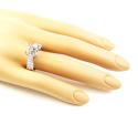 Ladies 18k white gold round diamond semi mount ring 0.64ct